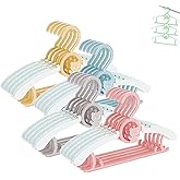 HGYZE Baby Nursery Closet Hangers, Non-Slip and Extendable Laundry Infant Pant Hangers for Newborn Clothes - 20pcs Colourful Gifts - Adjustable Children Coat Hanger for Girl Boy Toddler Kid, Colorful