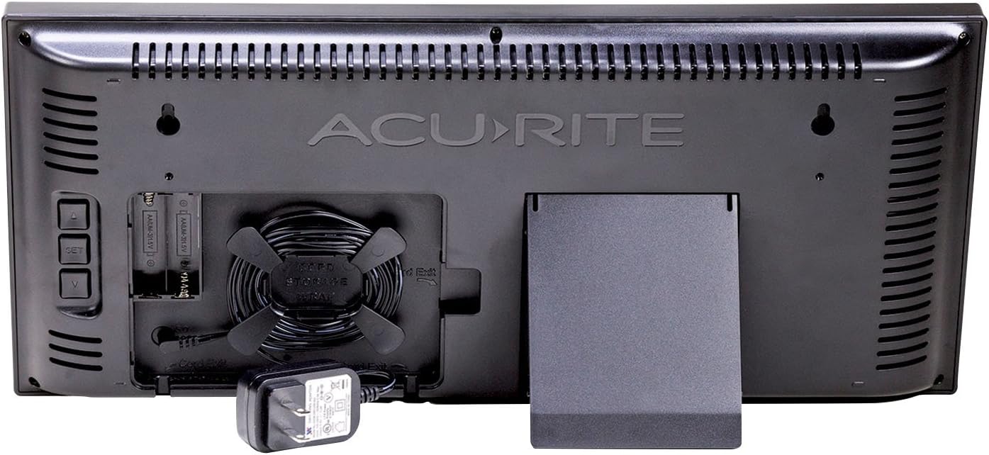 AcuRite 75100 Large Digital Clock with Indoor Temperature LED Wall