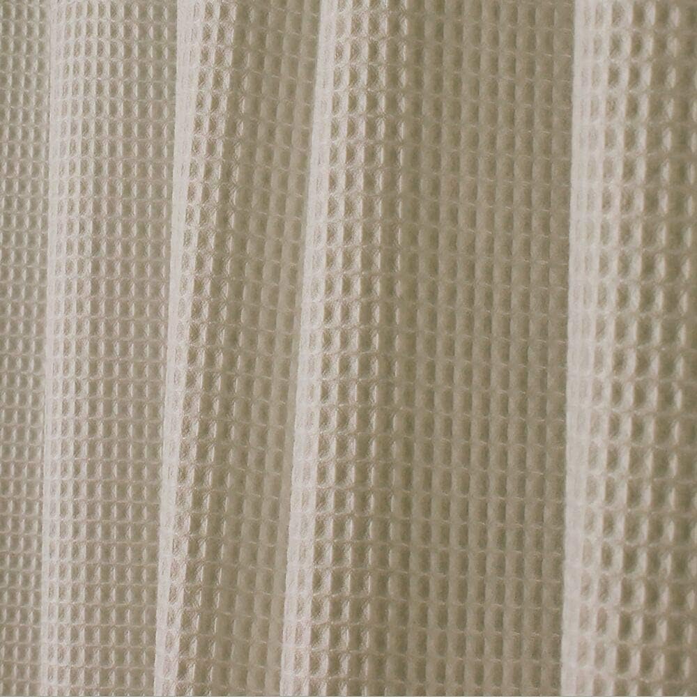 mDesign Hotel Quality Polyester/Cotton Blend Machine Washable Fabric Shower Curtain with Waffle Weave and Rust-Resistant Metal Grommets for Bathroom Showers and Bathtubs - 72" x 72" - White: Home & Kitchen