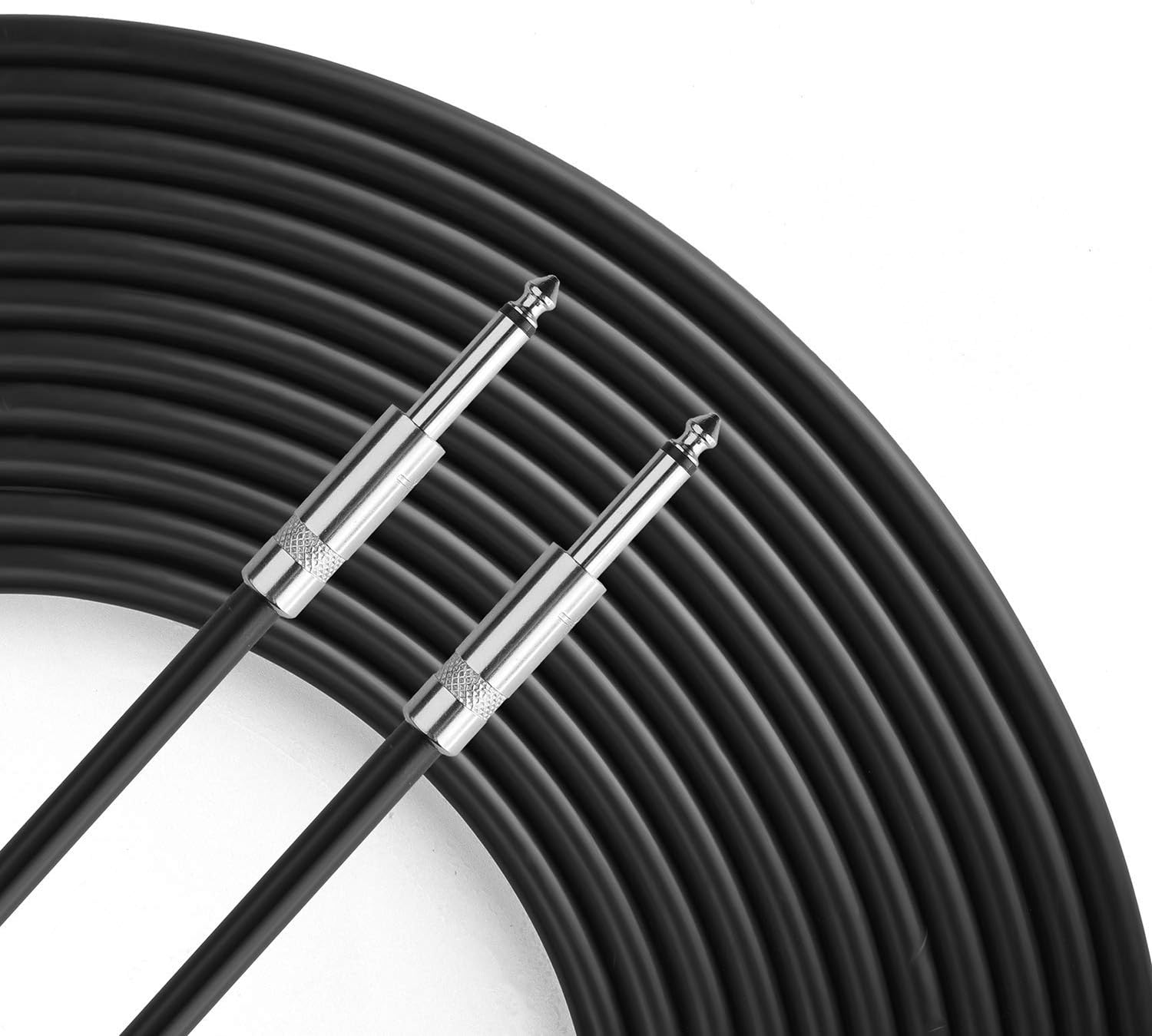 Dekomusic 2Pack 6 ft 1/4" to 1/4" Speaker Cables, True 12AWG Patch Cords, 1/4 Male Inch DJ/PA Audio Speaker Cable 12 Gauge Wire.: Electronics