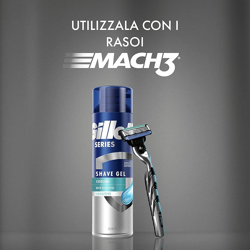 Series Gel da Barba Idratante con Eucalipto, Confezione da 6x250ml