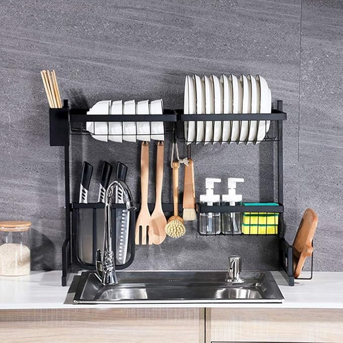 Dittzz Abtropfgestell für die Spüle, Geschirrabtropfer Edelstahl