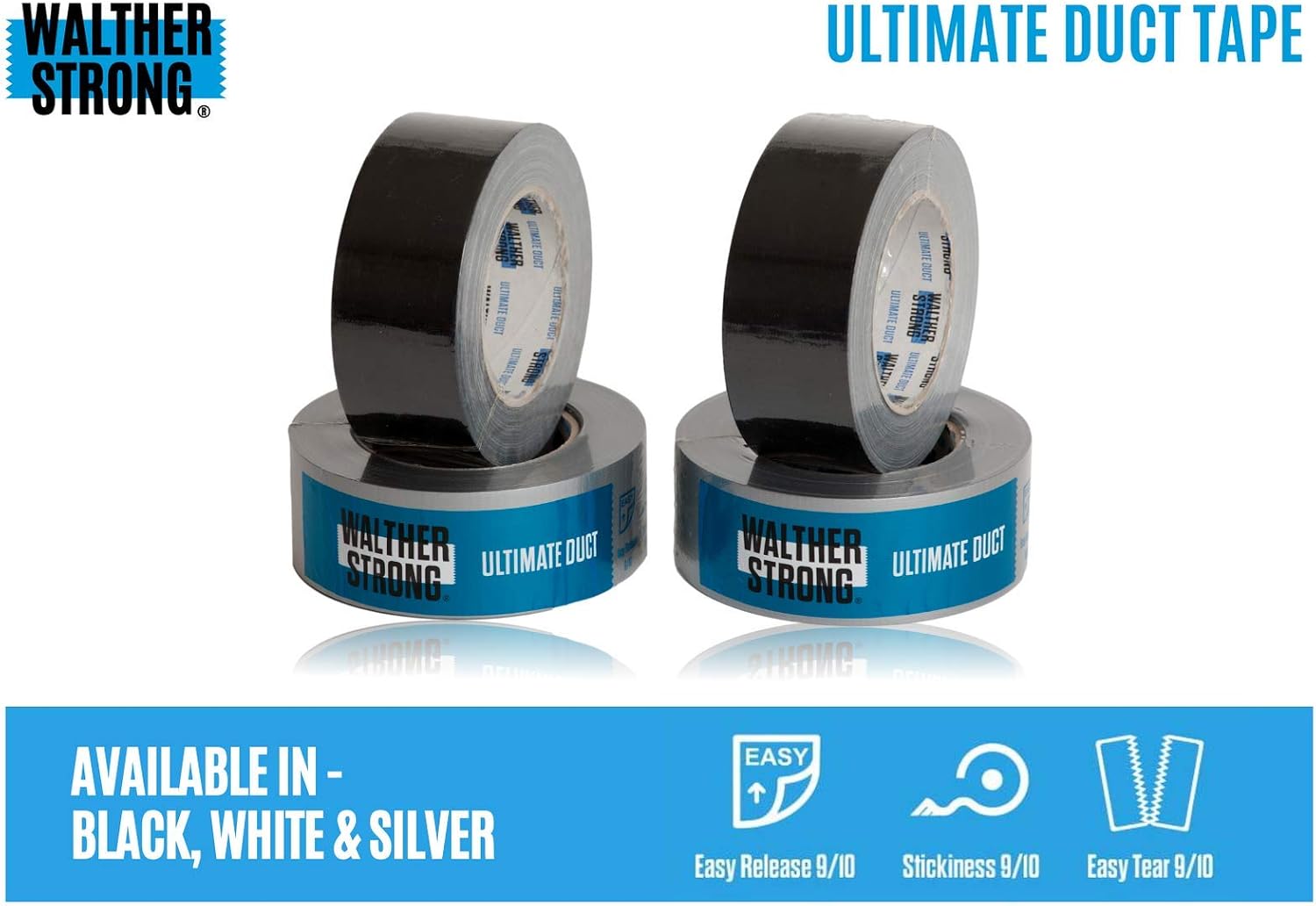 Walther Strong Ultimate Duct Tape Heavy Duty 50mm x 50m. Multi-Use Waterproof Tape For Indoor And Outdoor Use. Multipurpose for Leaks Pipes - Image 5