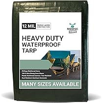 Moose Supply Waterproof Heavy Duty Tarp - for Wood Furniture