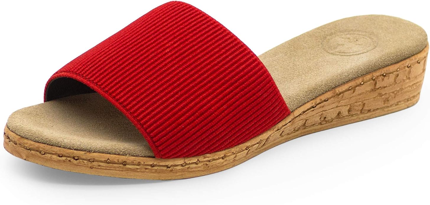 Seabrook Cork Wedge Slide Sandal by Charleston Shoe Co