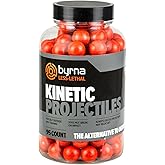 Byrna Kinetic Projectiles - .61 Cal Reusable Hard-Solid Plastic Rounds for Training, Target Practice and Self Defense, 0.61 Caliber - (95 Count)
