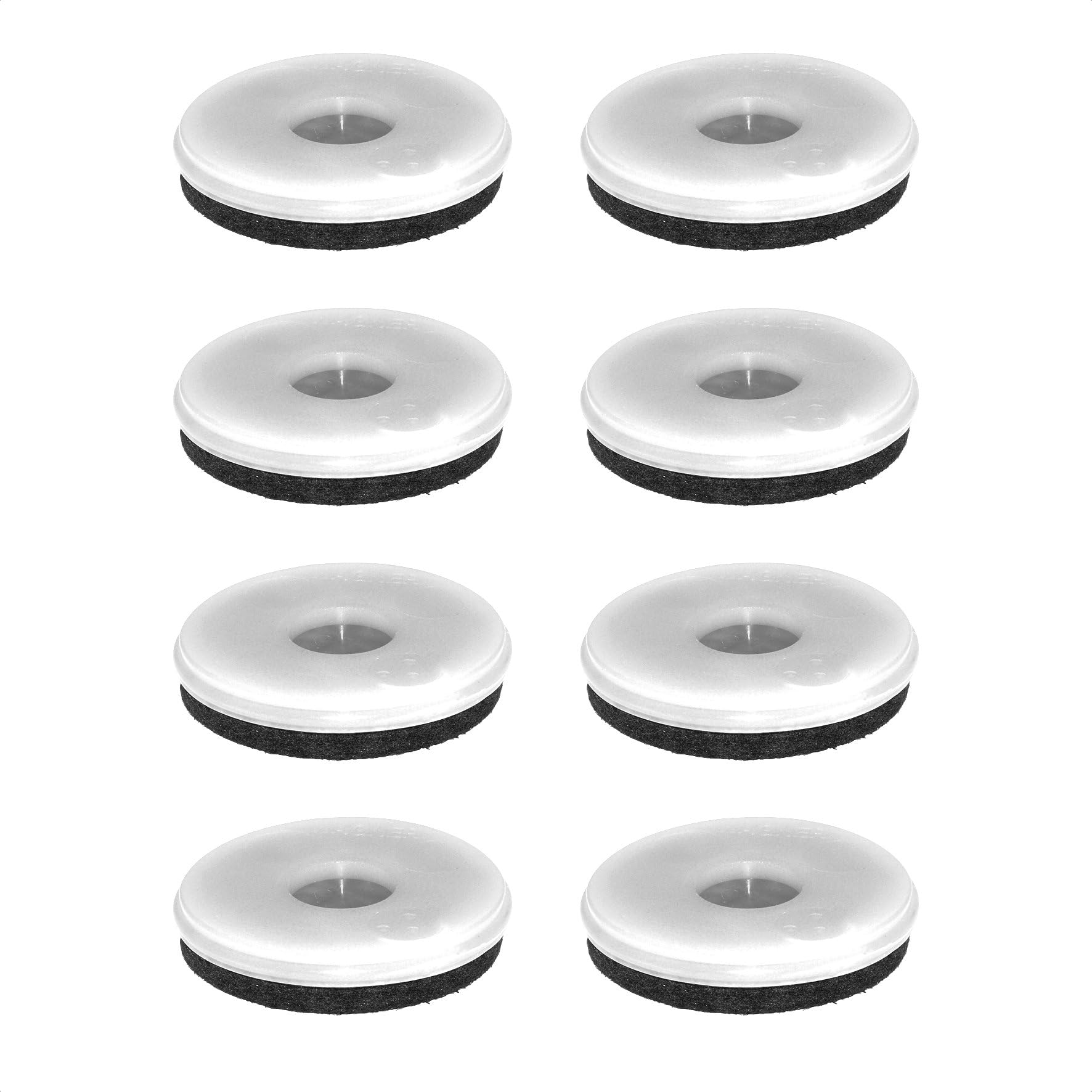 WAGNER QuickClick® Felt glides furniture glides chair glides replacement I 8pcs. set replacement glides exchangeable - felt robust NATURAL - Ø 40 mm - for base Ø 40 mm - Made in Germany - 15826500
