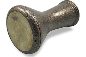 17" Percussion" Gawharet El Fan Pro Metal Darbuka Drum Doumbek (Copper + Fish Skin)