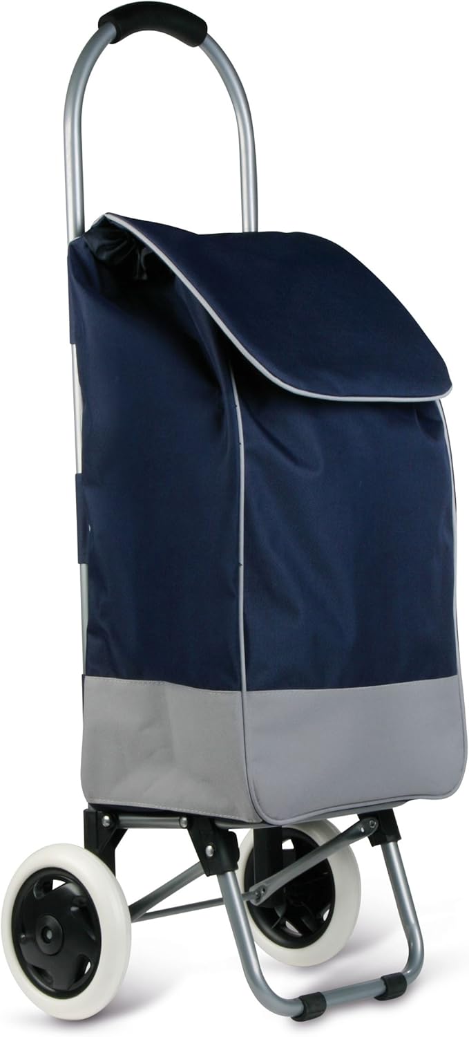 Carrello Spesa Pieghevole VOUNOT - 6 Ruote, Borsa Oxford 58L Staccabile - Leggero In Alluminio - Nero - Foto 6