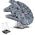 NAOCARD Acrylic Display Stand for Lego Star Wars Ultimate Millennium Falcon 75192 Building Set, New Upgraded, Display Holder Compatible with Lego 75192 Starship Model Kit