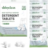 shinyclean Bottle Washer Detergent Tablets, Fits All Machines, 120 count | Baby-safe, deep cleaning, chlorine &amp; fragrance free, no residue, compatible with Momcozy &amp; Baby Brezza Pro and all brands