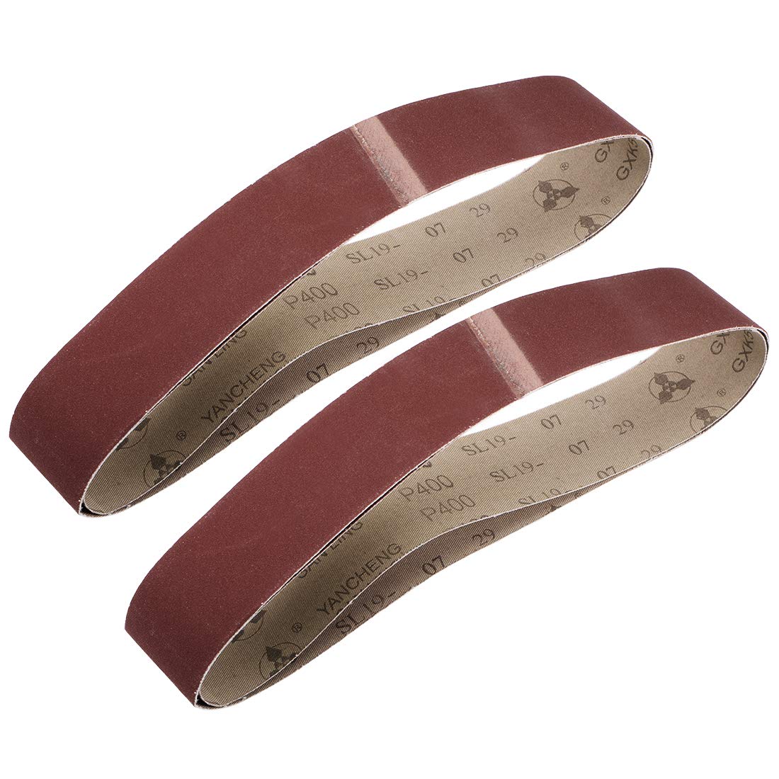 sourcing map 2-inch X 27-inch(50mm X 686mm) Sanding Belt 400 Grit Aluminum Oxide 4pcs