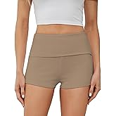 FaroDor Women Fold Over Shorts Elastic Waist Cute Pajama Micro Lounge Sleepwear Foldover Bottoms