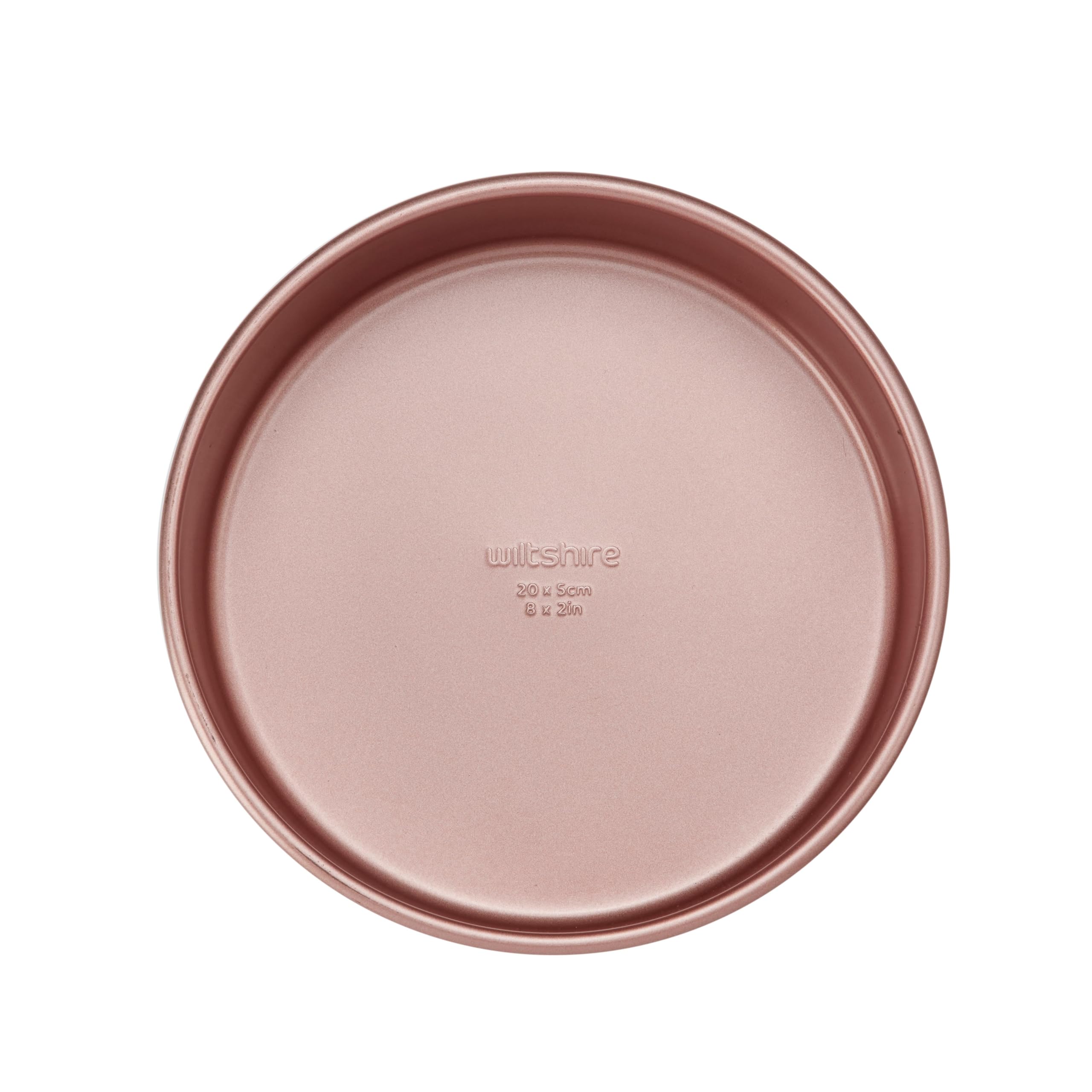 Wiltshire Rose Gold ร20cm Cake Tin, PFOA PTFE Free, Robust Cake Pan, Non-Stick Coating, Round Coated Baking Pie Tin, Sheet Steel Bakeware, 20x20x5cm โ image 1
