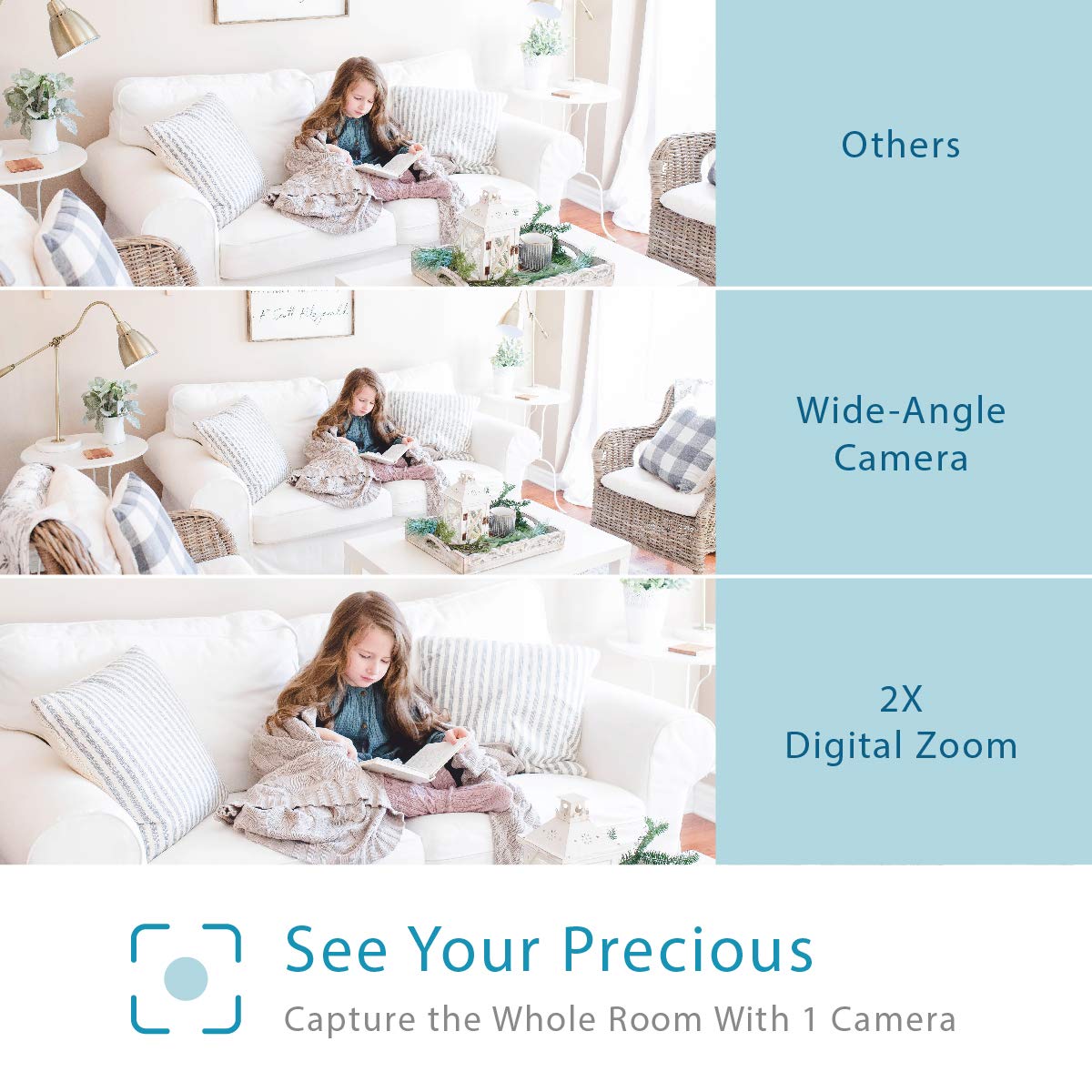 moonybaby split 50 baby monitor with 2 cameras and audio