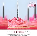 Anniversary House Gold Star Candles Set of 12 with Holders - Printed Toppers view 7