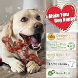 Zinbo Indestructible Nylon Dog Toy Bone for Aggressive Chewers, Real Bacon view 2