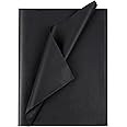 Bobobag 100 Sheets 20"X14" Black Tissue Paper Bulk for Gift Bags Wrapping Paper, Halloween Birthday Showers Arts Craft Party Favor Decoration