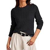 LILLUSORY Womens Lightweight Cable Knit Soft Business Casual Trendy Classic Pullover Sweaters Fall Outfits 2026
