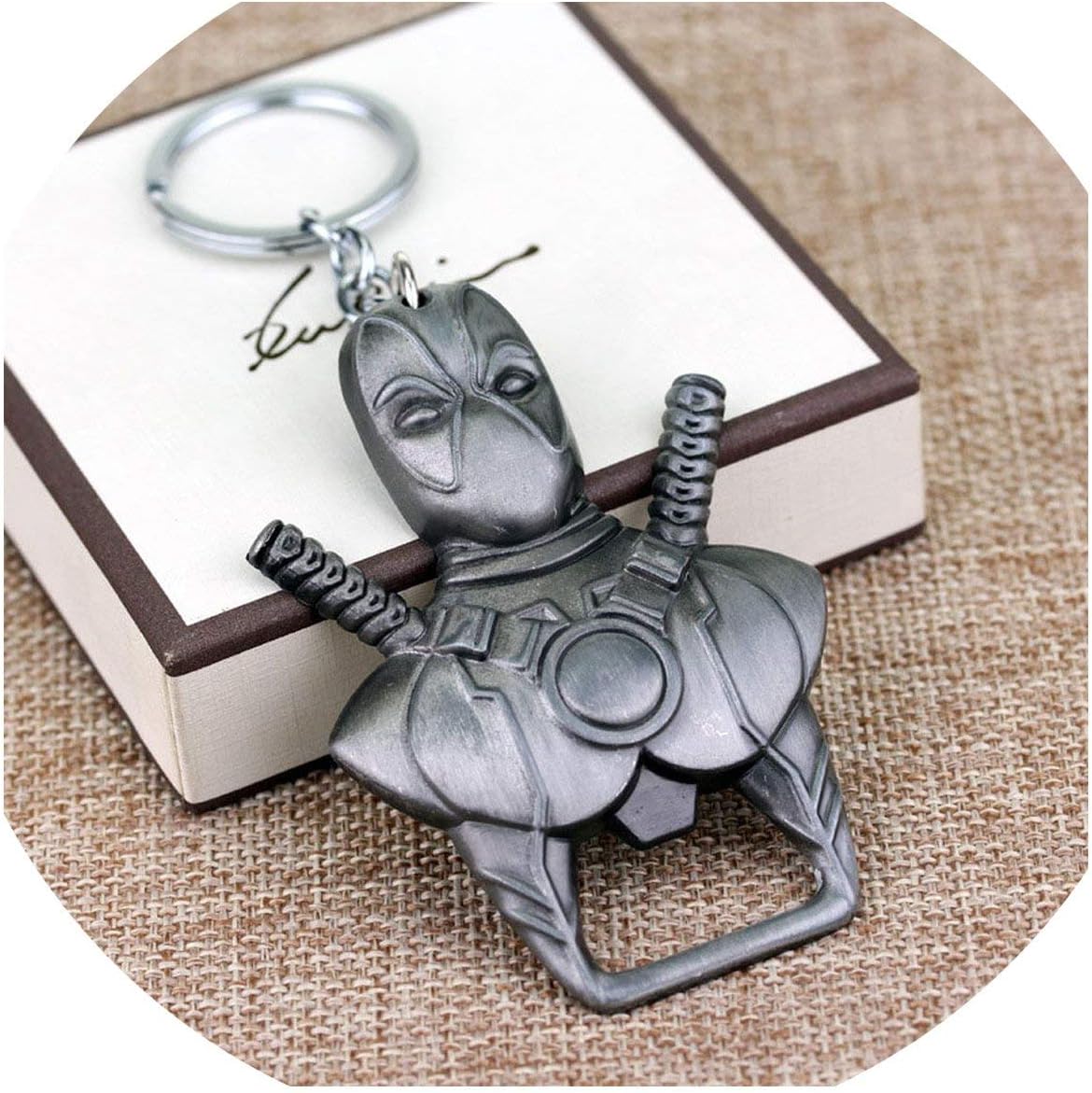 Anime Cartoon Deadpool Bottle Opener beer Metal Alloy Key Ring For Souvenir Key Chain Pendant Keychain Chaveiro Kitchen gadgets,Silver