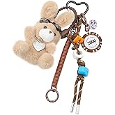 QTKJ Keychain for Women, Bag Charm, Hand-Woven Nylon Rope Key Chain, Aesthetic Keychain, Bag Accessories Charms for Handbag, Backpack(Style 294