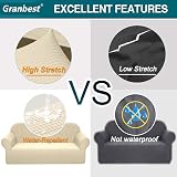 Granbest Premium Water-Repellent 3 Seater Sofa Cover Beige view 4