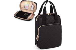 Bunnychill Bible Cover for Women, Bible Case with Handles,Carrying Bible Bag Scripture Case Church Bag Bible Protective with a Zippered Front Pocket & Velcro Back Pocket