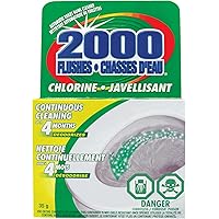 2000 Flushes Automatic Toilet Bowl Cleaner | Clear with chlorine 35g | Makes scrubbing easier by cleaning and refreshing your