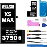 WCDZSU Battery Replacement for iPhone Xs MAX 3750mAh New 0 Cycle High Capacity Li-Polymer Battery for iPhone Xs MAX with Complete Repair Tool Kit Model A1921 A2101 A2102 A2104