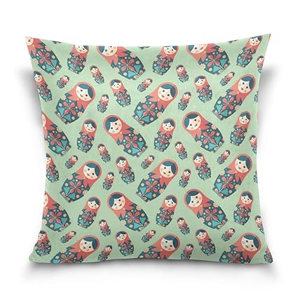 Amazon Com Wumiarua Throw Pillow Cover Traditional Nesting Doll