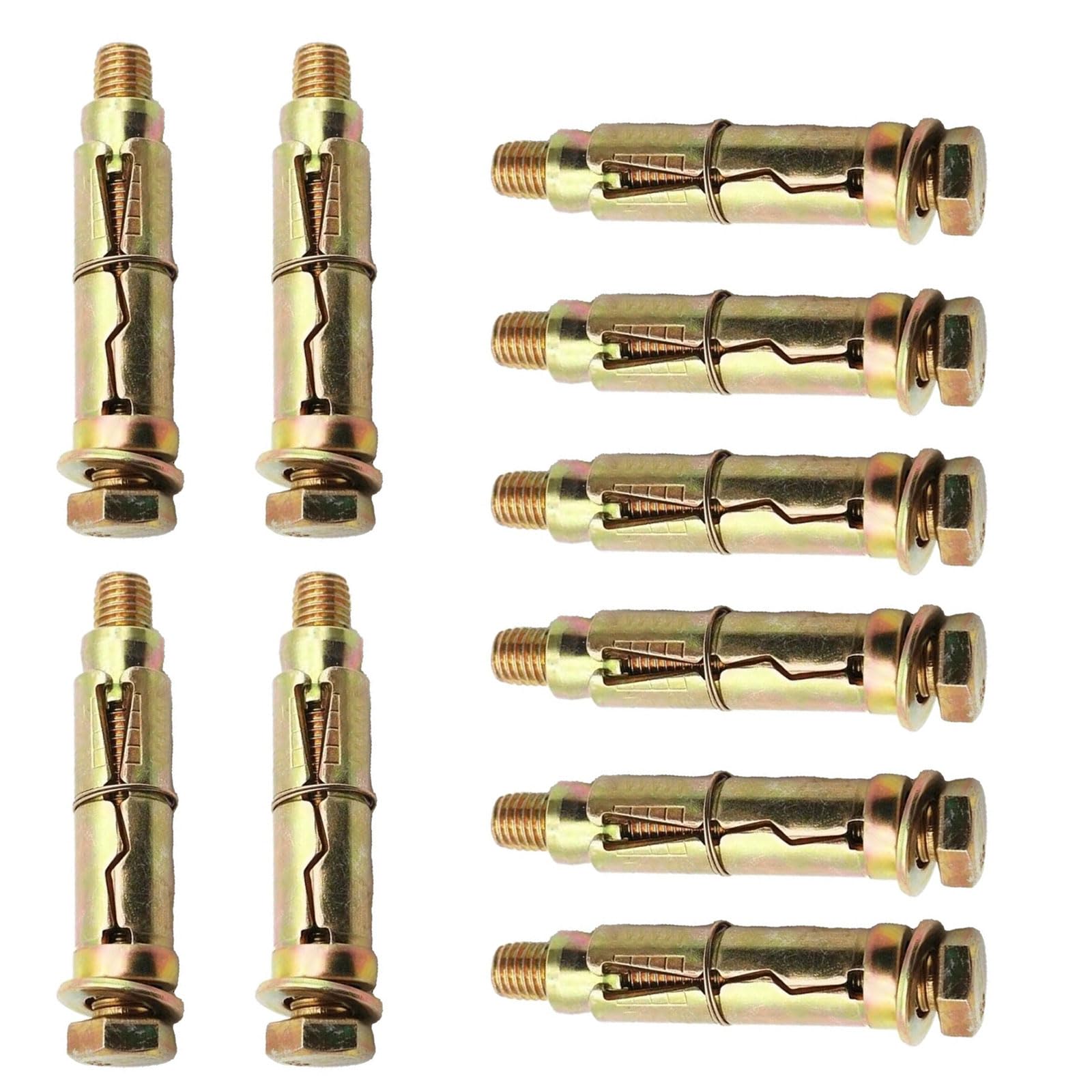 Wmzjnljy 10pcs M6 x 60mm Expansion Bolts, Plugs Concrete Ground Anchor Bolts Ideal for Concrete Machinery & Furniture(Z46-10)