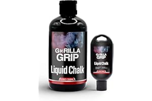 Gorilla Grip Pro Grade Liquid Chalk for Weightlifting, Rock Climbing, Cross Training, Powerlifting, & Pole Dancing Gym Approv