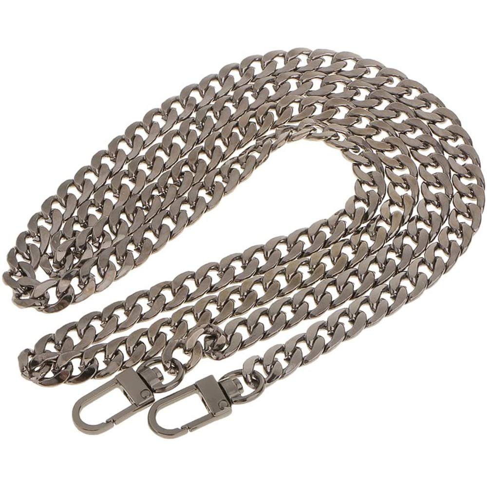 POFET 120cm Metal Cross Body Bag Chain Strap Purse Handbag Shoulder Bag Chain Replacement - Gray