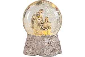 TAMAN Christmas Snow Globe, Nativity Musical Snow Globe Color Change Battery Operated Lighted Tabletop for Kids' Gift, Christmas Home Décor