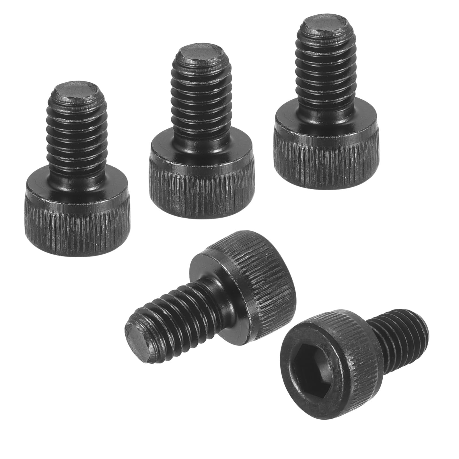 DTGN M5-0.8x8 Socket Head Cap Screws Bolts - 100Pack - Good for Road Bicycle, Mountain Bike, Auto, Motorcycle - Carbon Steel Hex Head Metric Screws, Black