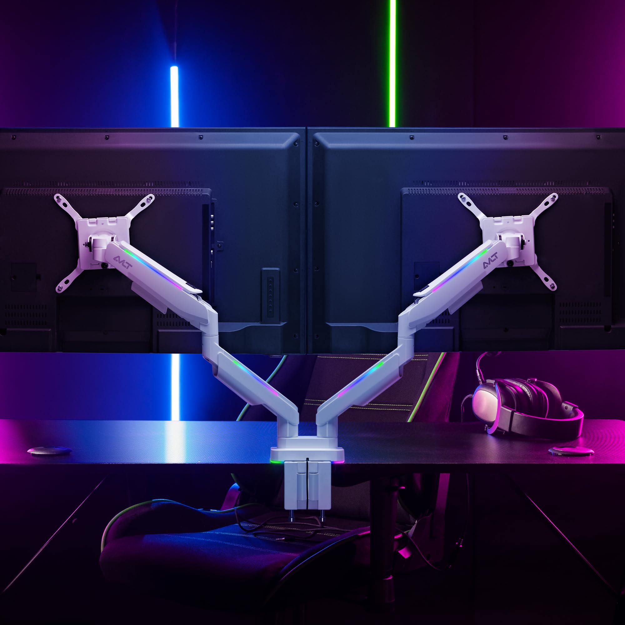 Mua AVLT RGB Lights Dual 17”-43” Gaming Monitor Arm Desk Mount, Fits ...
