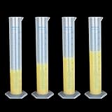 4Pack 500ml Plastic Graduated Cylinder, Transparent