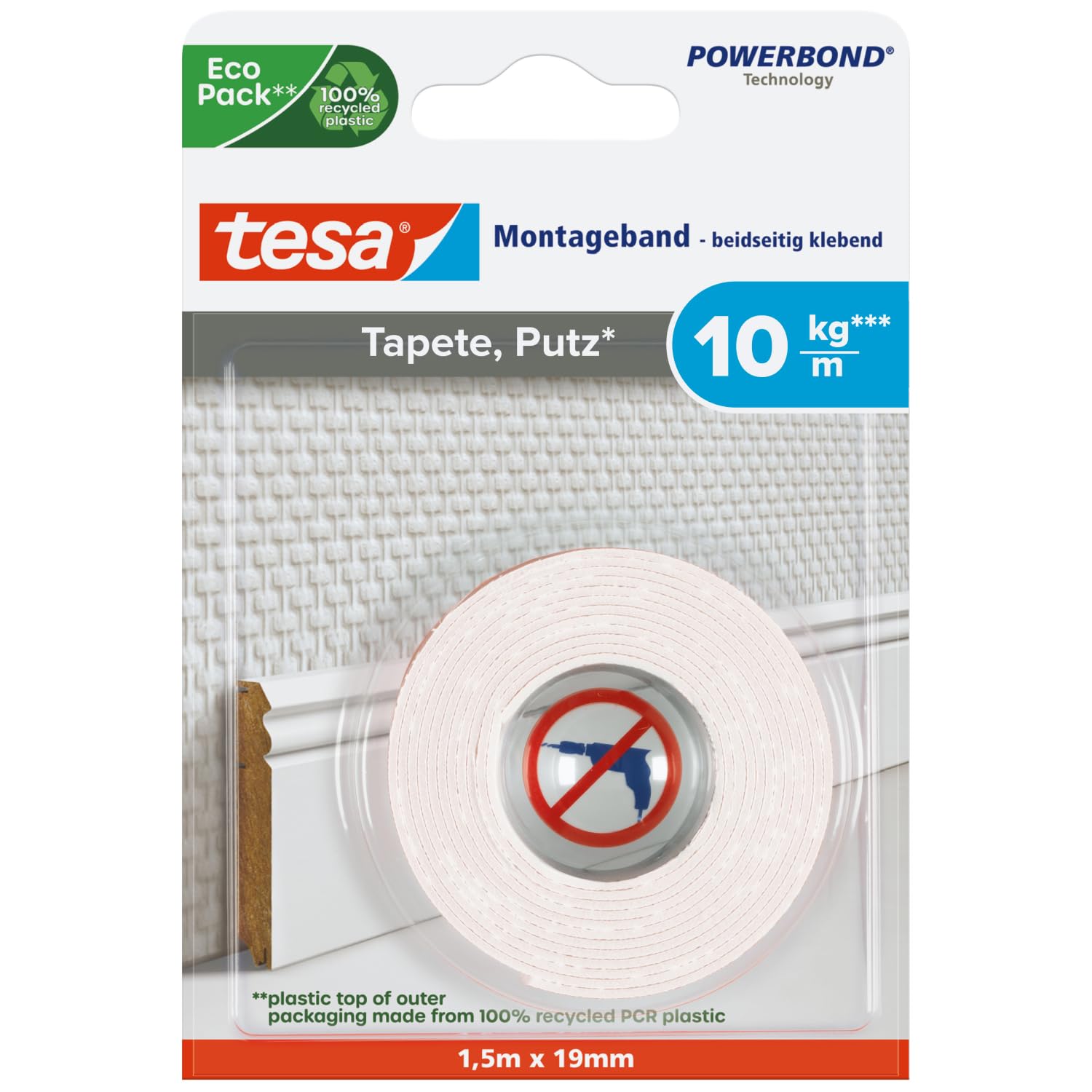 tesa Mounting Tape for Wallpaper & Plaster 10kg/m