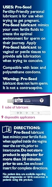 PRE-SEED FERTILITY LUBRICANT, FOR USE BY COUPLES TRYING TO CONCEIVE