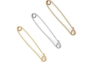 GEEK-M Collar Pins for Men Safety Pin Style Tie Bar for Wedding Business 3 Pcs