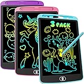 Electight 10 Inch LCD Writing Tablet, 3PCS Colorful Doodle Board Drawing Tablet, Eye Protection Drawing Pads with Lock & Erase FUNC, Educational Learning Toys for 3 4 5 6 7 8 Year Old Boys and Girls