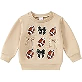 Tinypainter Toddler Baby Girl Football Outfit Long Sleeve Fall Sweatshirt Game Day Clothes