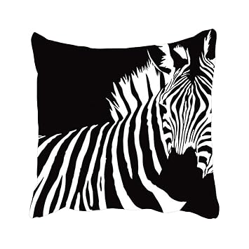 Amazon Com Atokker Black Zebra Decorative Pillow Cover Sofa Home