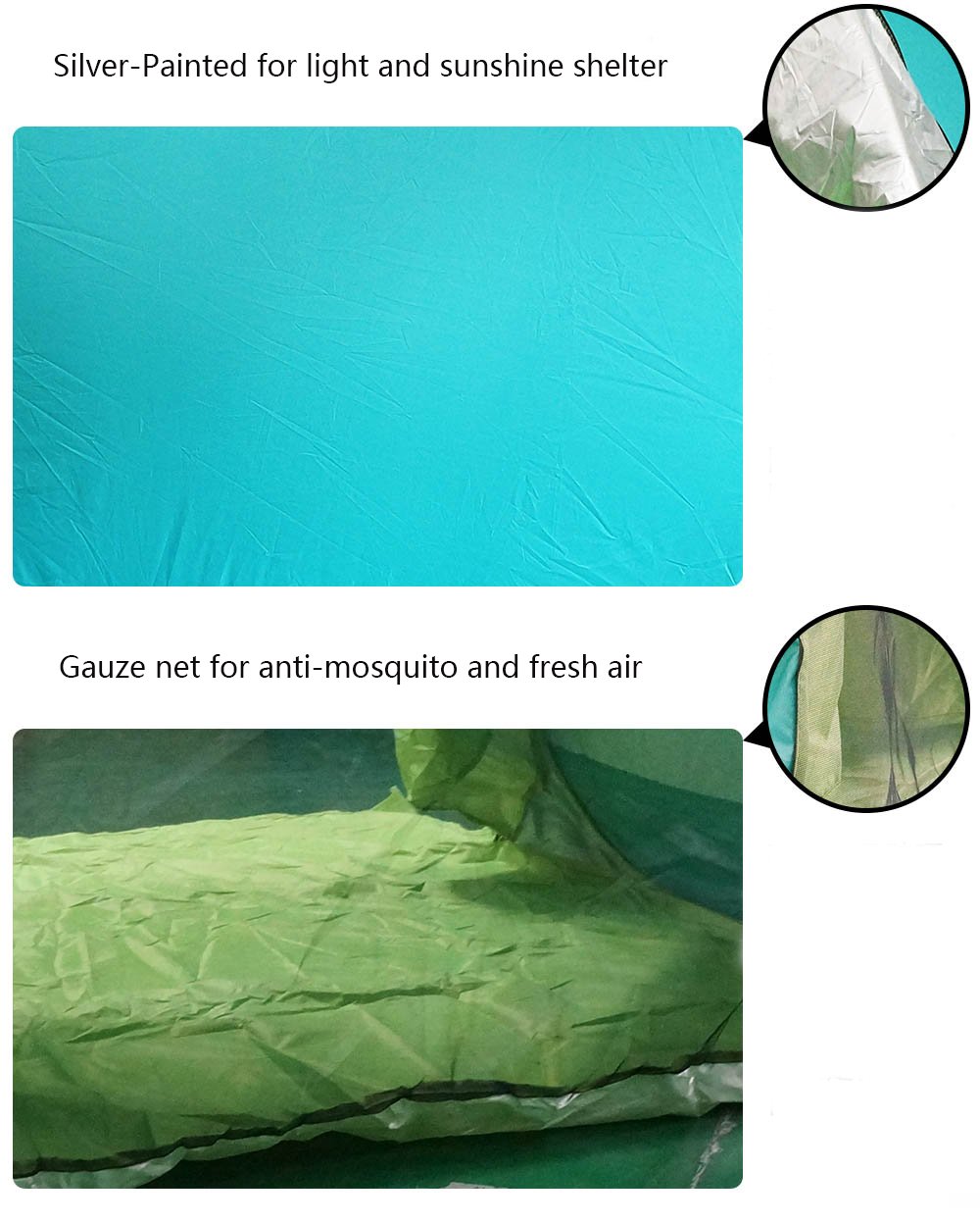 GKselling Camping Tent，Manual Pop Up 2 Person Waterproof Portable Beach Shelter with Carrying Bag for Picnic,Hiking,Fishing,Outdoor Use(Green)
