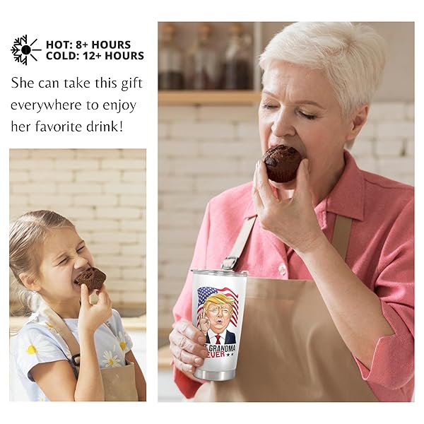 MOCOSWEETIES GIFTS FOR GRANDMA – BIRTHDAY, MOTHERS DAY, CHRISTMAS GRANDMA GIFTS FROM GRANDCHILDREN GRANDSON – UNIQUE GIFT IDEAS FOR GRANDMOTHER FROM GRANDCHILDREN, GRANDKIDS – 20 OZ WHITE TUMBLER