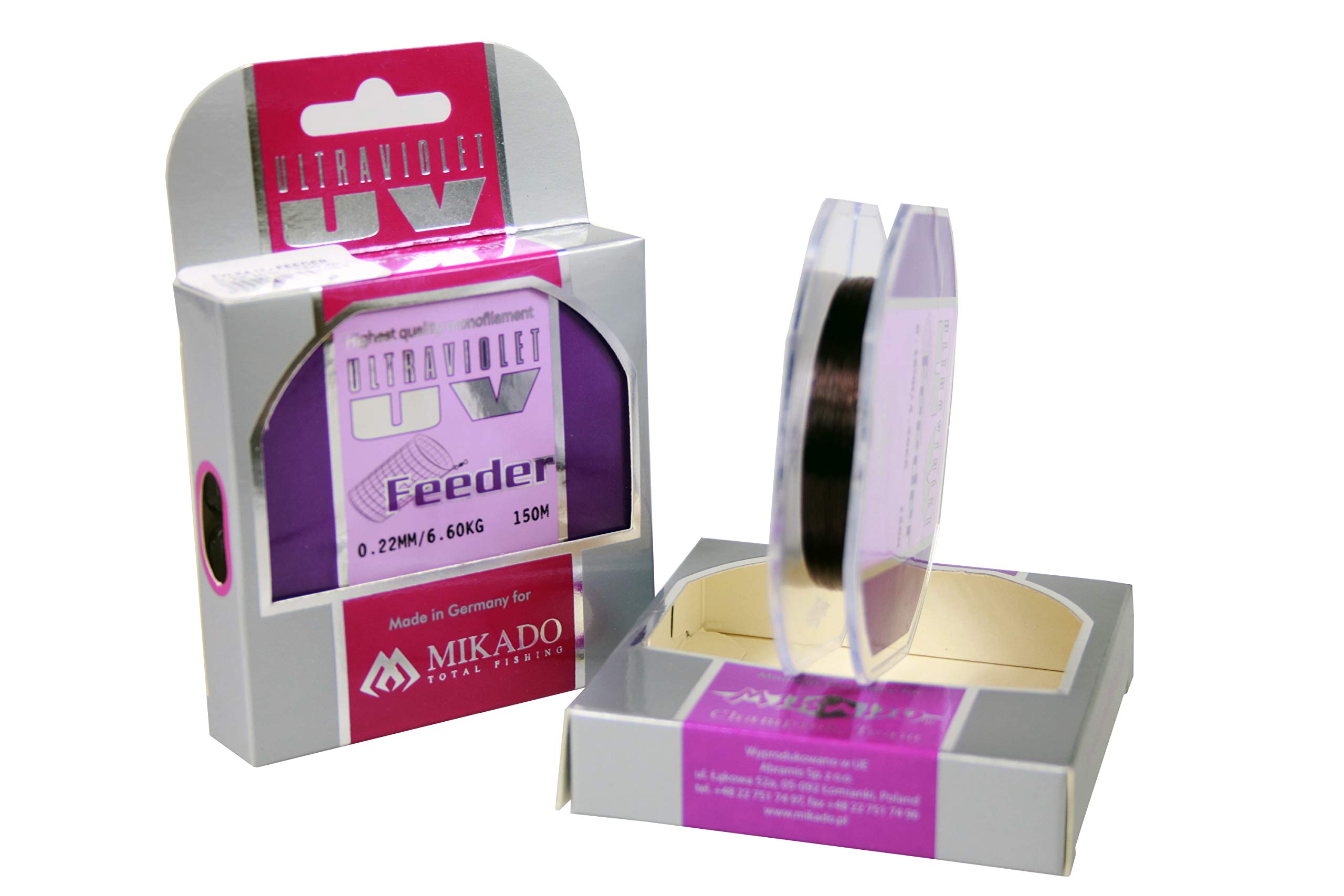 Mikado Fishing Line Ultraviolet Feeder 0.16-0.28 mm Carp Line Feeder Line Spool 150m, brown, 0.26mm / 8.90kg / ZXF 026