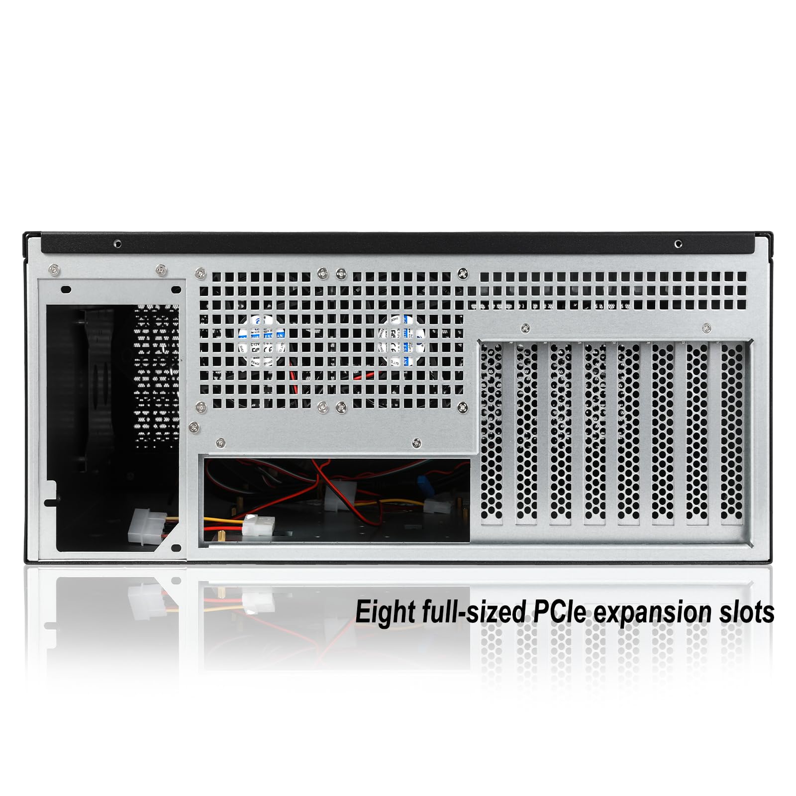 RackChoice 4U rackmount Server Chassis Support Liquid Cooling AIO Cooler Compatibility up to Elevated 360mm Radiator