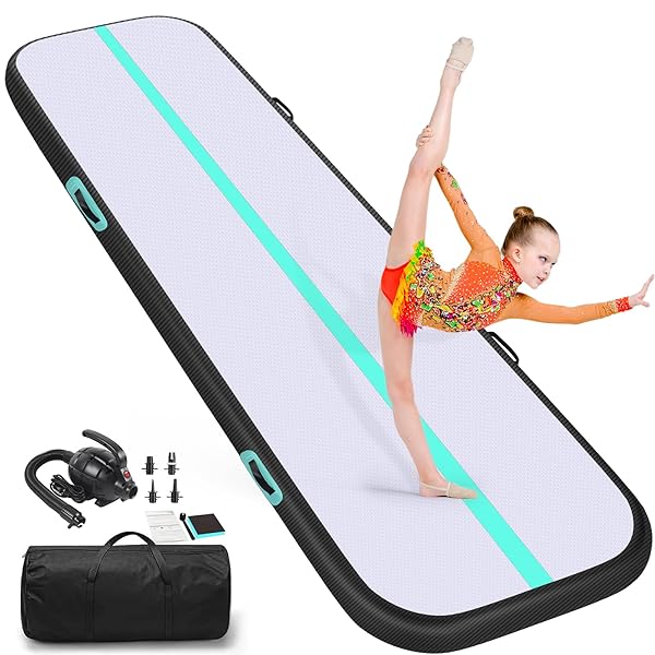 AIR TUMBLE TRACK MAT, 20FT/16FT/13FT/10FT/6.6FT INFLATABLE TUMBLING TRACK...