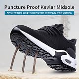 Hanani Steel Toe Caps Trainers Lightweight Boots EU41 UK7 Black White view 3
