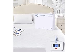 Sealy Heated Mattress Pad Queen Size with Plush Top, Coral Fleece Electric Bed Warmer with Dual Controller, 10 Heat Settings & Auto Off 1-12 Hours, Fit Up to 17" Deep Pocket, Machine Washable 60"x80"
